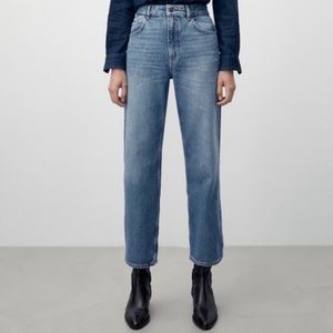 Massimo Dutti High Waisted Straight Leg Jeans